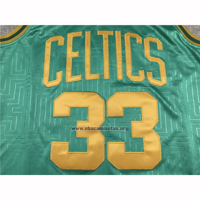 Camiseta Boston Celtics Larry Bird NO 33 Mitchell & Ness 1985-86 Verde2